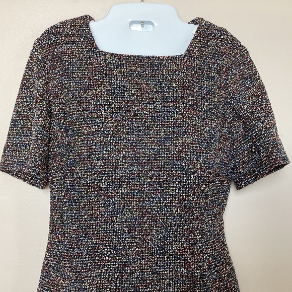 *NWT* Brooks Brothers Petite Boucle Tweed Sheath Dress in Black Multicolor - 10P - Picture 7 of 9